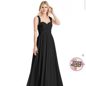 Azazie Cameron Black Formal Dress L